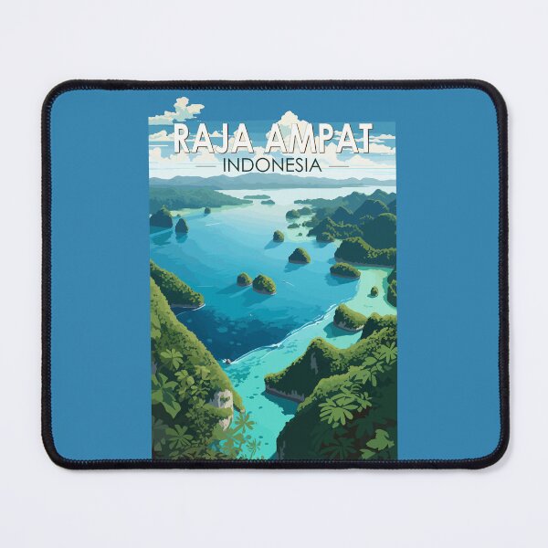 Item preview, Raja Ampat Indonesia Travel Art Vintage designed and sold by KrisSidDesigns.