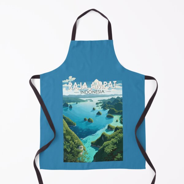 Item preview, Raja Ampat Indonesia Travel Art Vintage designed and sold by KrisSidDesigns.