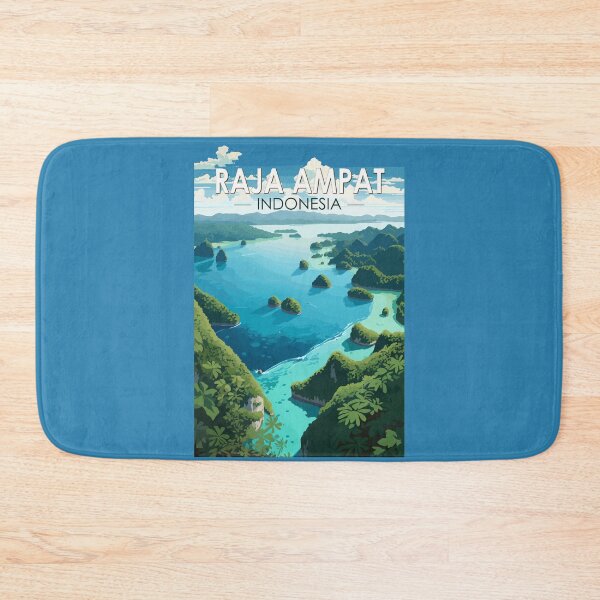 Item preview, Raja Ampat Indonesia Travel Art Vintage designed and sold by KrisSidDesigns.