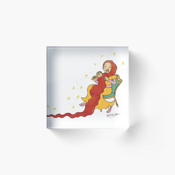 Rapunzel with Wavy Hair Acrylic Block