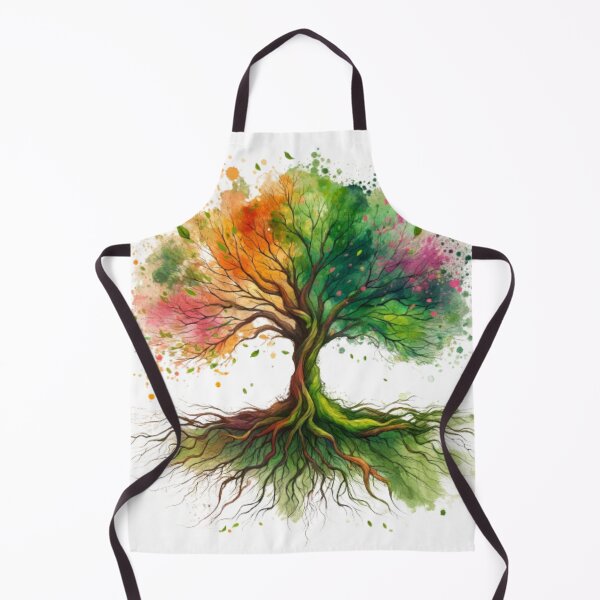 Item preview, Seasonal Harmony: A Watercolor Tree Between Spring and Summer designed and sold by masquetea.