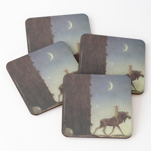 Item preview, Leap the Elk and Little Princess Cottongrass - John Bauer designed and sold by forgottenbeauty.