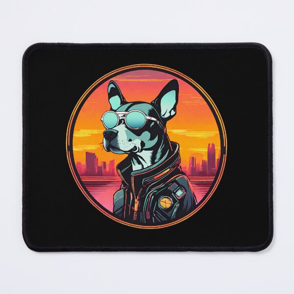 Item preview, Futuristic Dog Cyborg in Beautiful Colors Sunset designed and sold by Aquillashop.