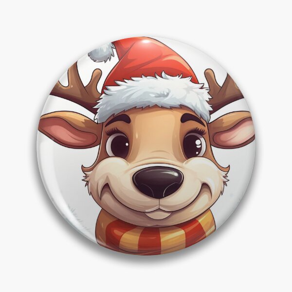 Item preview, Cartoon Reindeer Wearing Santa Hat designed and sold by dcrc.