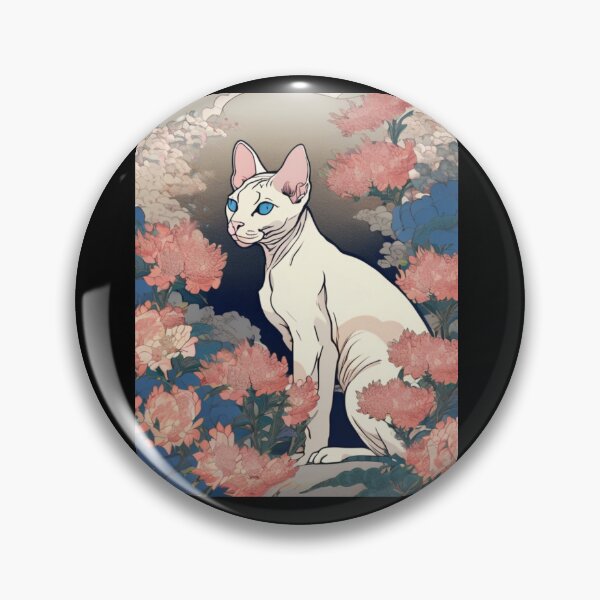 Item preview, Sphynx Cat In Flowers designed and sold by EuropeanPrints.