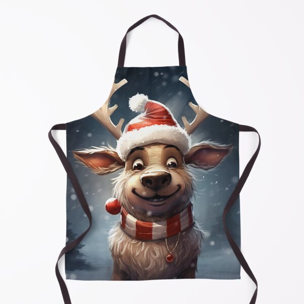 Item preview, Reindeer in the Snow Wearing a Santa Hat designed and sold by dcrc.