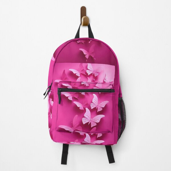 Item preview, Mystical pink color background with 3D butterflies  designed and sold by Rostislav Bouda.