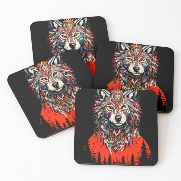 Item preview, wolf christmas designed and sold by tkhrbika.