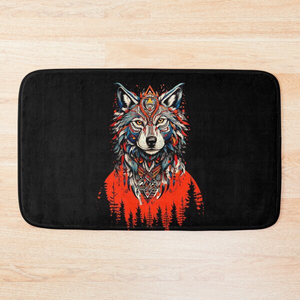 Item preview, wolf christmas designed and sold by tkhrbika.