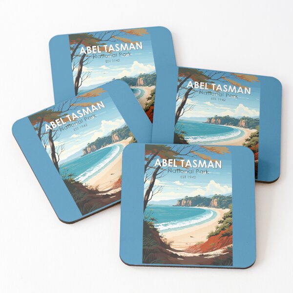Item preview, Abel Tasman National Park New Zealand Travel Art Vintage designed and sold by KrisSidDesigns.