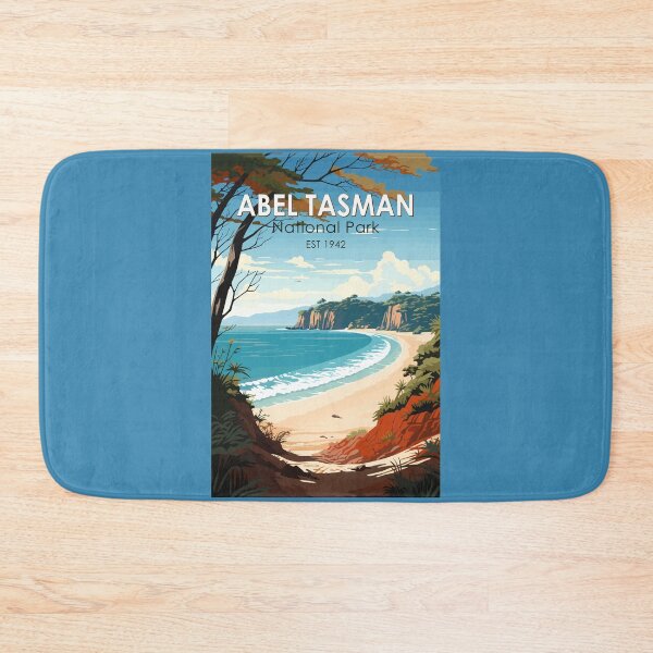 Item preview, Abel Tasman National Park New Zealand Travel Art Vintage designed and sold by KrisSidDesigns.
