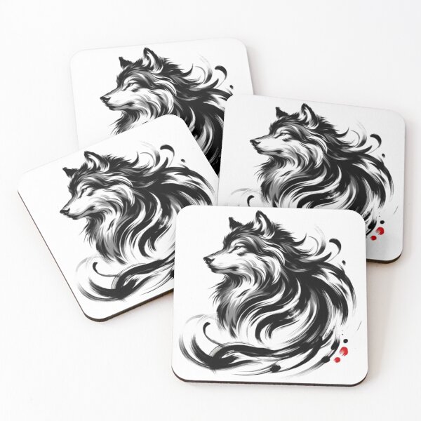 Item preview, Vigor and Spirit: The Nobility of the Wolf in Ink designed and sold by masquetea.