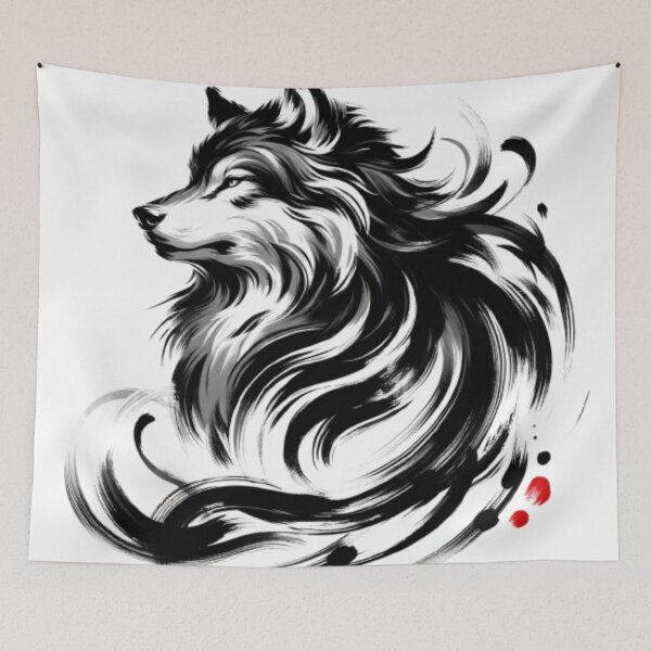 Item preview, Vigor and Spirit: The Nobility of the Wolf in Ink designed and sold by masquetea.