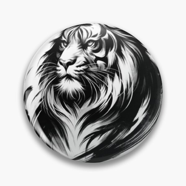Item preview, Wild Essence: The Tiger in Brushstrokes of Ink and Fire designed and sold by masquetea.