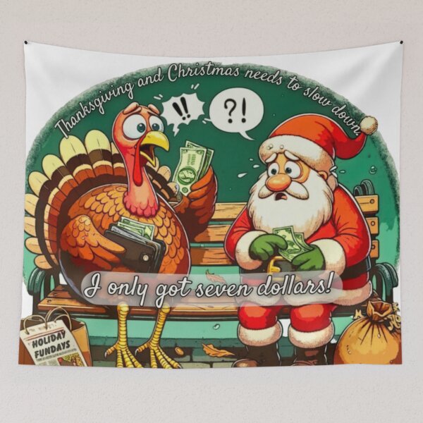 Item preview, Holiday Budget Blues - Turkey and Santa's Dilemma designed and sold by gleefulme.