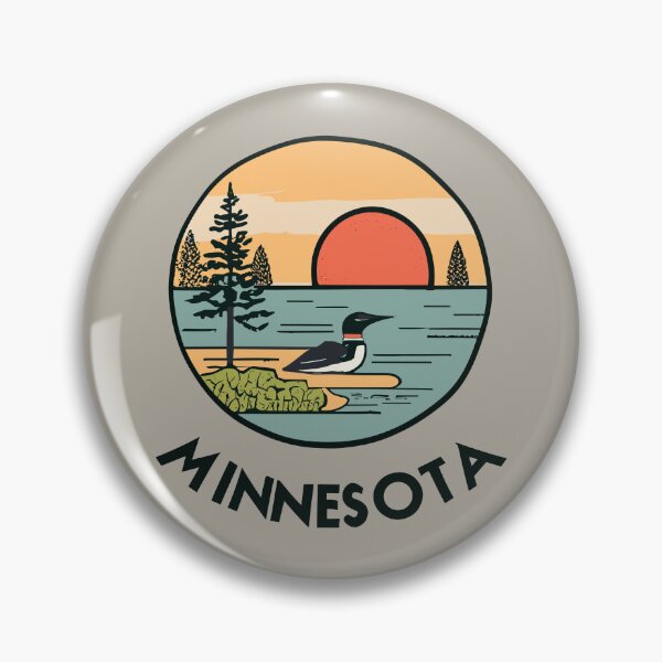 Item preview, Minnesota - Vintage Sunset - Colorful Illustration designed and sold by Amazing States of America.