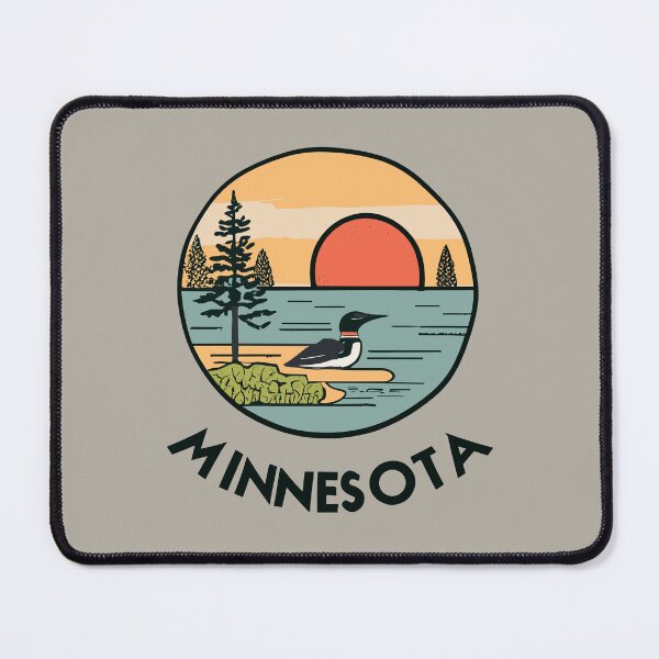 Item preview, Minnesota - Vintage Sunset - Colorful Illustration designed and sold by Amazing States of America.