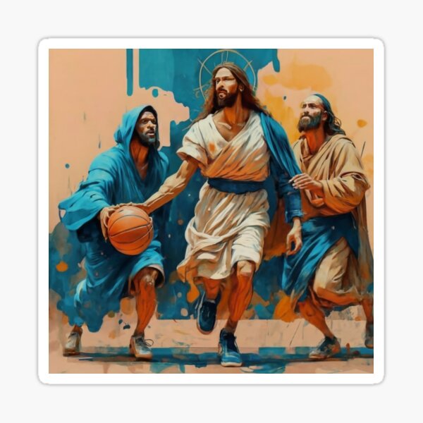 Item preview, Jesus Playing Basketball". Funny Penting Of Jesus Playing Basketball designed and sold by Obinne.