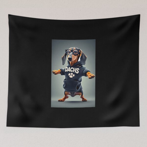 Item preview, Hoodie Dach 3/4 designed and sold by DachshundsOnRB.