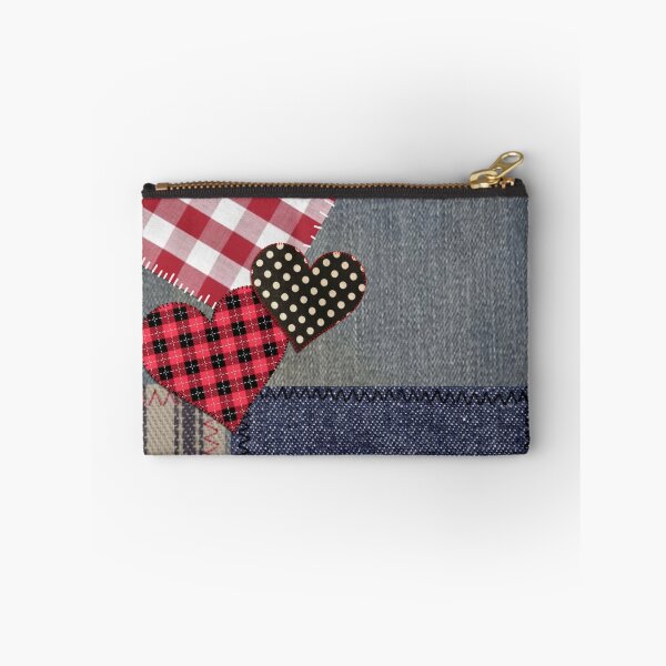 Item preview, Denim Lovin' Hillbilly Patriotic Patchwork Hearts designed and sold by Tree45.