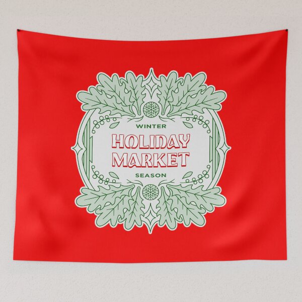 Item preview, Winter Market Elegance: Ornate Holiday Label | Christmas designed and sold by ThisTee.