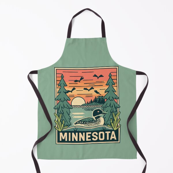Item preview, Minnesota - Vintage Sunset - Colorful Illustration designed and sold by Amazing States of America.