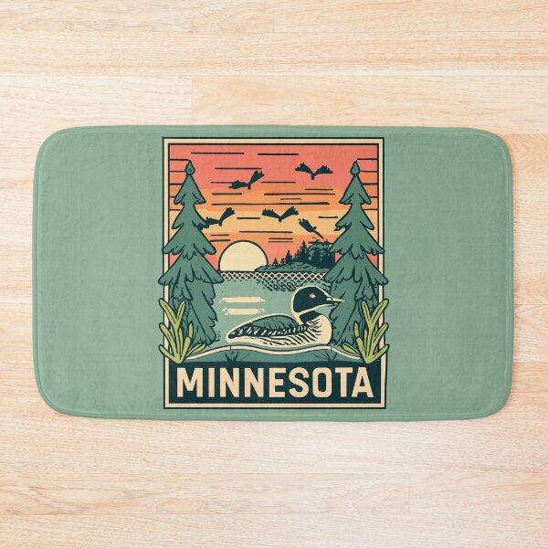 Item preview, Minnesota - Vintage Sunset - Colorful Illustration designed and sold by Amazing States of America.