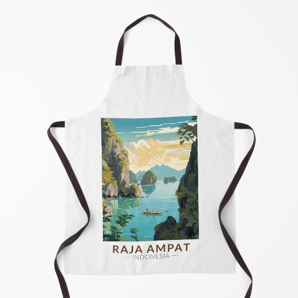 Item preview, Raja Ampat Indonesia Boat Travel Art Vintage designed and sold by KrisSidDesigns.