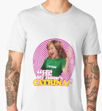 Hi! My name's Catrina - Pink Windmill Kids Men's Premium T-Shirt