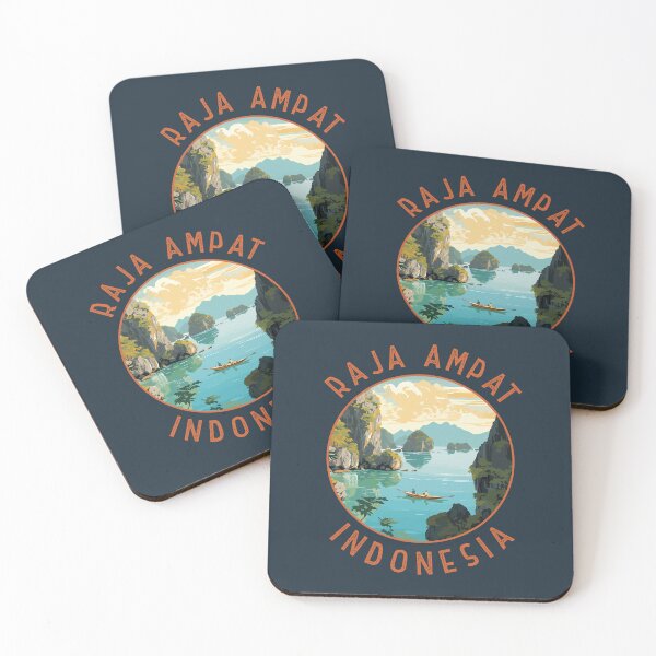 Item preview, Raja Ampat Indonesia Boat Retro Distressed Circle designed and sold by KrisSidDesigns.