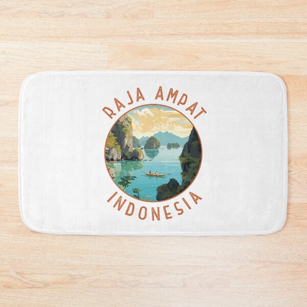 Item preview, Raja Ampat Indonesia Boat Retro Distressed Circle designed and sold by KrisSidDesigns.