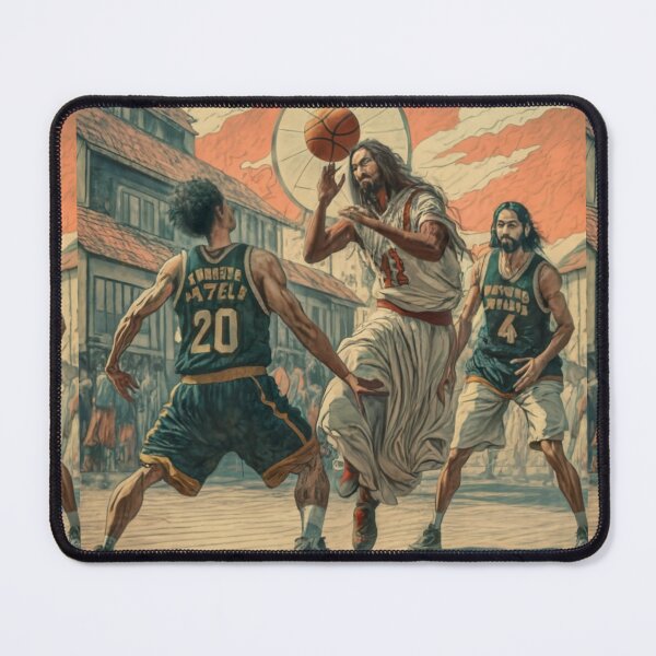 Item preview, jesus christ playing basketball designed and sold by Obinne.