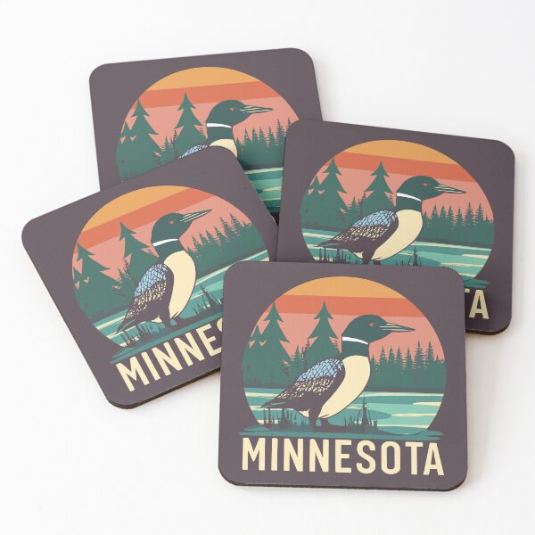 Item preview, Minnesota - Vintage Sunset - Colorful Illustration designed and sold by Amazing States of America.