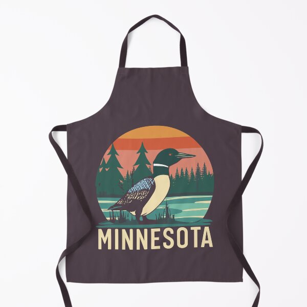 Artikelvorschau, Minnesota - Vintage-Sonnenuntergang - bunte Illustration entworfen und verkauft von Amazing States of America.