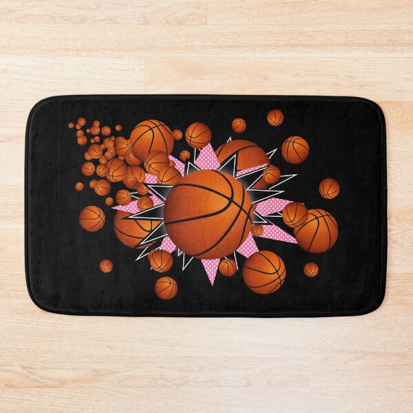 Item preview, pink black basketballs & stars  designed and sold by katzdzynes.