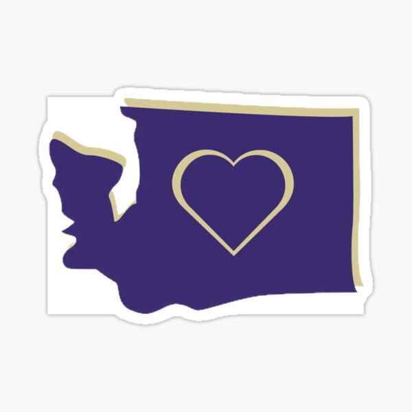 Item preview, Washington Heart Design, Purple And Gold. designed and sold by PNWEnergy.