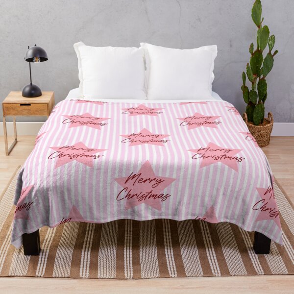 Item preview, Merry Christmas Pink Star and Stripes designed and sold by OneThreeSix.