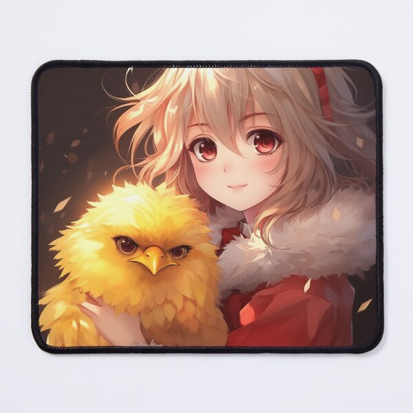 Item preview, Anime Girl with Cranky Bird designed and sold by Dramaqueenbee.