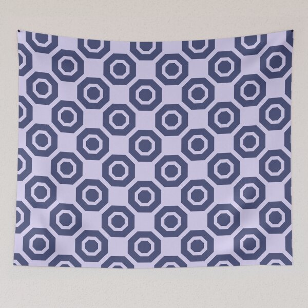 Item preview, Lavender Purple Octagons Connected Squares Lines Symmetry Simple Modern Geometric Honeycomb Structure Pattern designed and sold by PenguinForests.