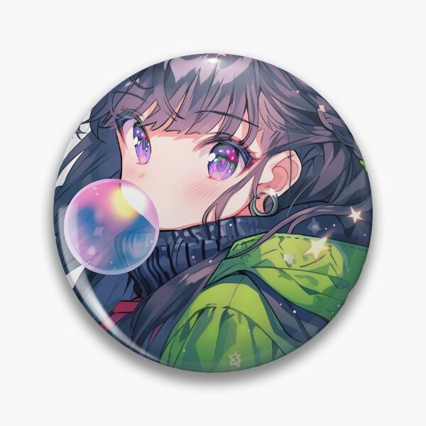 Item preview, Cute Casual Bubblegum Bubble Anime Girl designed and sold by bubblegoth.