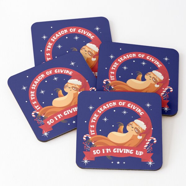 Item preview,  It's the season of giving, so I'm giving up - Christmas Sloth designed and sold by messy-nessie.