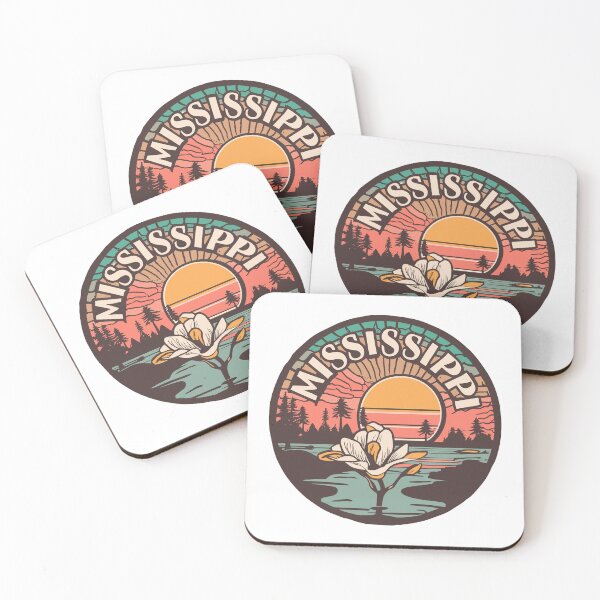 Item preview, Mississippi - Vintage Sunset - Colorful Illustration designed and sold by Amazing States of America.