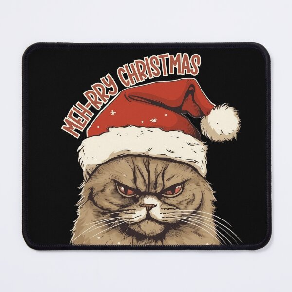 Item preview, Grumpy Christmas Cat, Meh-rry Christmas designed and sold by DiamondPixel.