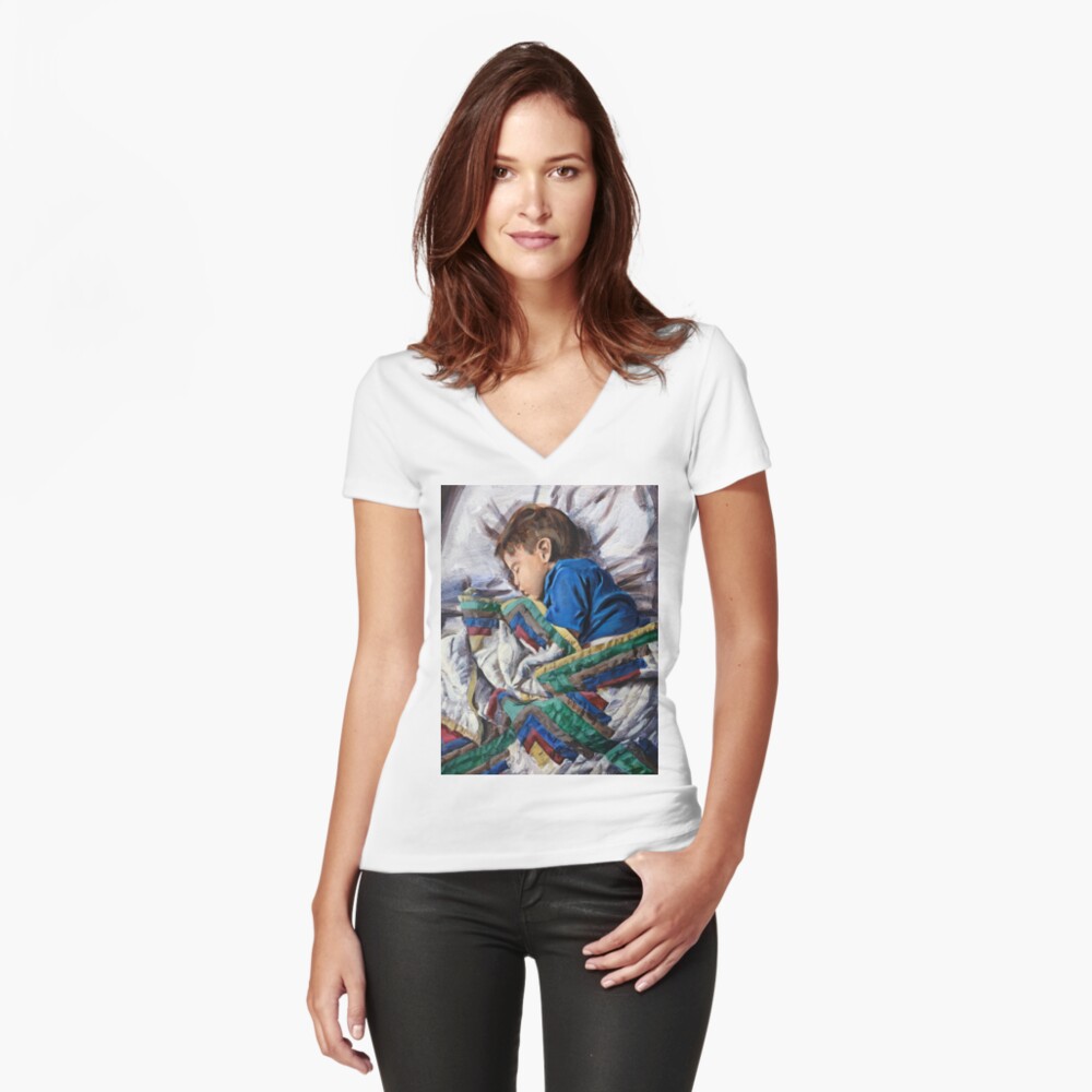 Item preview, Fitted V-Neck T-Shirt designed and sold by rontaylorcrouch.