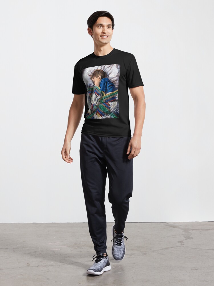 Thumbnail 5 of 7, Active T-Shirt, Sleeping child and quilt designed and sold by rontaylorcrouch.