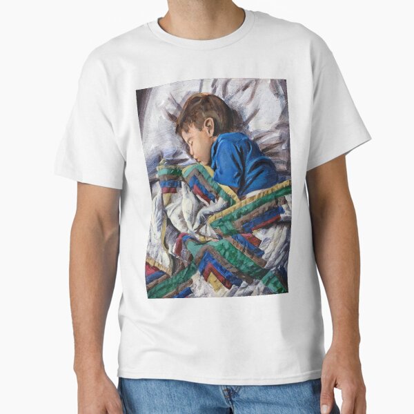 Sleeping child and quilt Classic T-Shirt