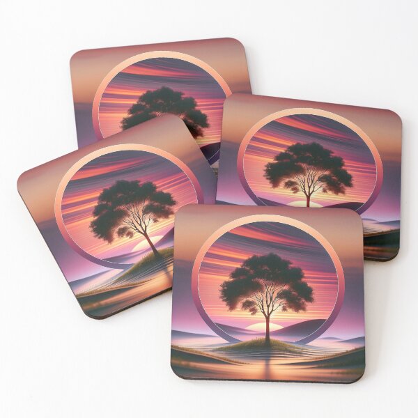 Item preview, Elegant Tree at Sunset: Eco-Responsible Photorealistic Illustration – T-shirt, Tote Bag, Poster designed and sold by LIAMRIVIERART.