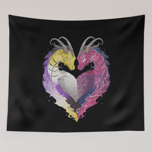 Item preview, Nonbinary Bisexual Dragons LGBT Pride Flag designed and sold by Clara Hollins.