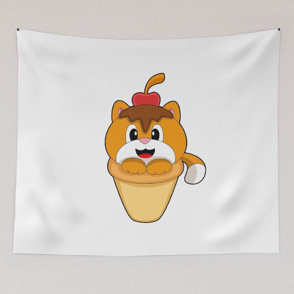 Item preview, Cat Waffle ice cream Cherry designed and sold by Snabdesign84.