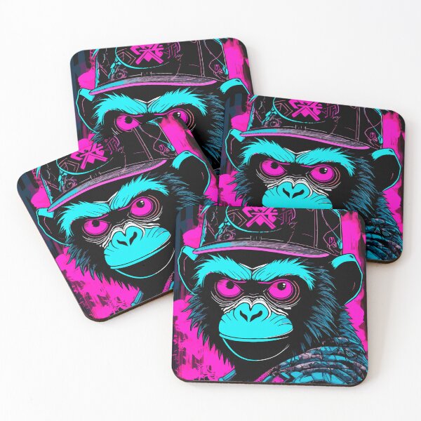 Item preview, Cyberpunk Monkey IV designed and sold by blackink-design.